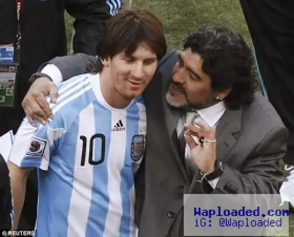 Argentina football legend Maradona pleads with Lionel Messi not to retire from international football